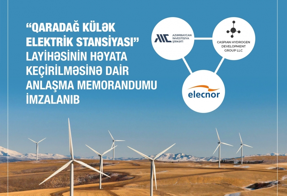 Se firma un memorando de entendimiento con una empresa española sobre la construcción de un parque eólico en Bakú
