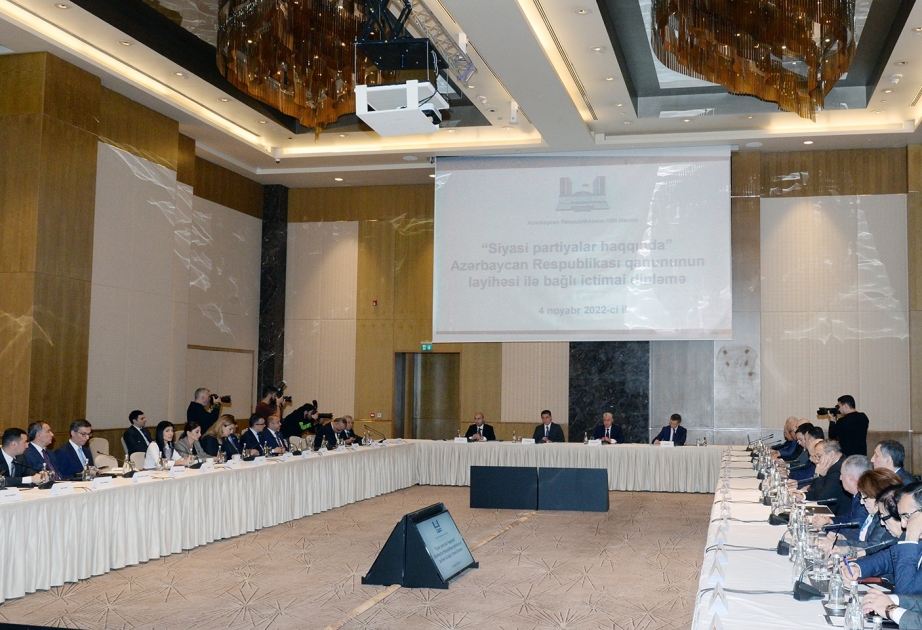 “Siyasi partiyalar haqqında” yeni qanun layihəsi ilə bağlı növbəti dinləmə təşkil olunub