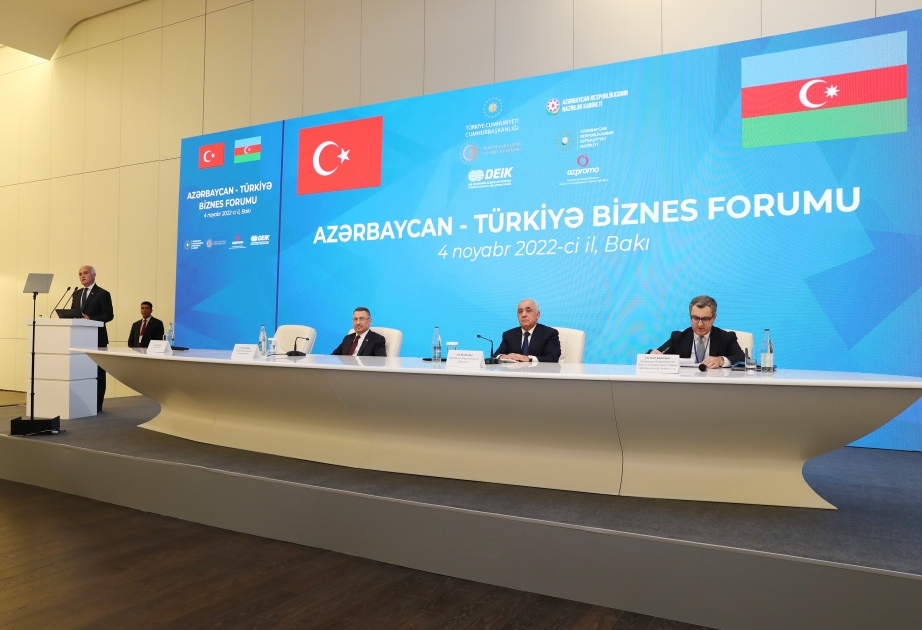 Azərbaycan-Türkiyə biznes forumunda iki ölkə arasında iqtisadi əlaqələrin mövcud vəziyyətindən danışılır