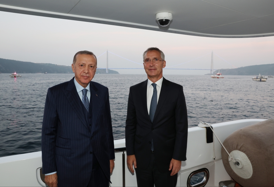 Turkish president receives NATO chief in Istanbul