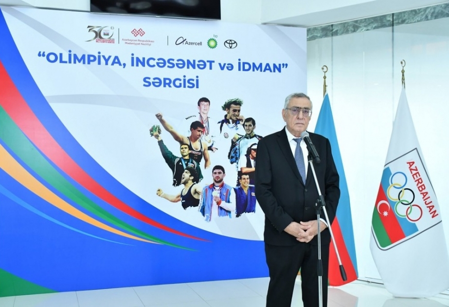 "Olimpiya, incəsənət və idman" adlı sərginin açılış mərasimi keçirilib