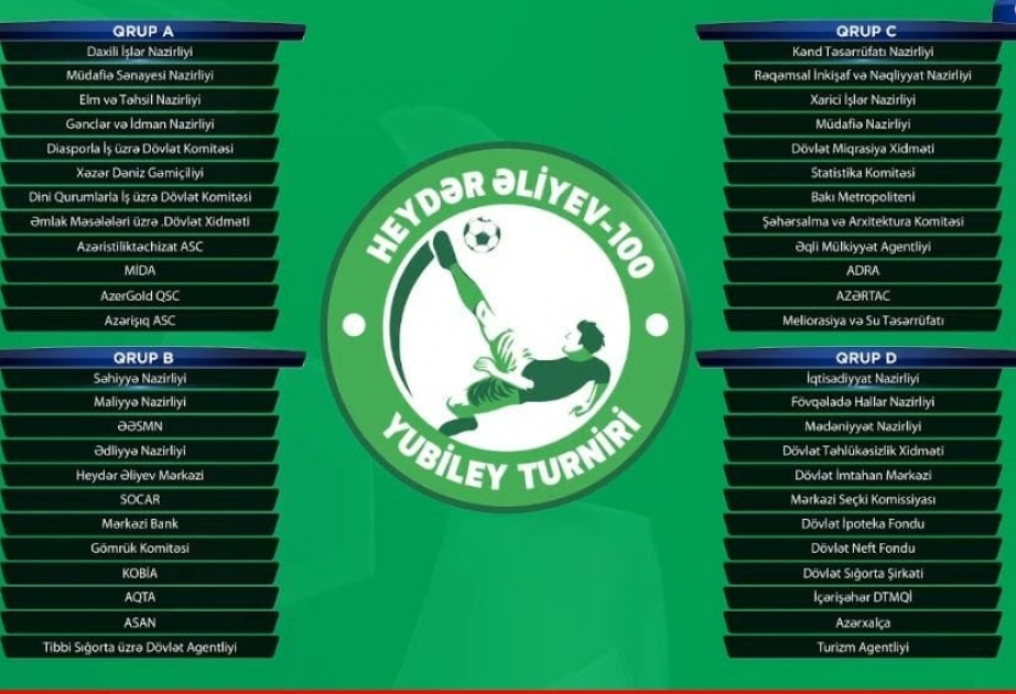 Ulu Öndərin anadan olmasının 100 illiyinə həsr edilən minifutbol turnirinin püşkü atılıb
