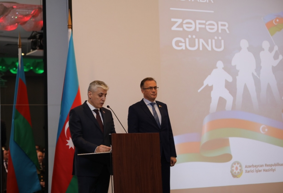 Minskdə Azərbaycanın Zəfər Günü ilə bağlı qəbul keçirilib VİDEO