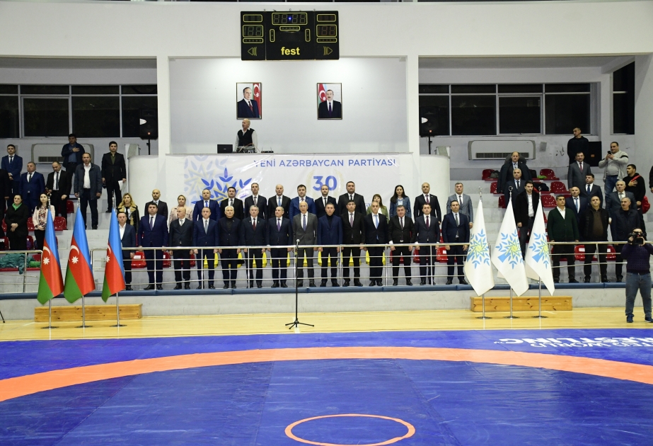 YAP-ın 30 illik yubileyinə həsr olunmuş sərbəst və yunan-Roma güləşi üzrə turnirin final mərhələsi keçirilib