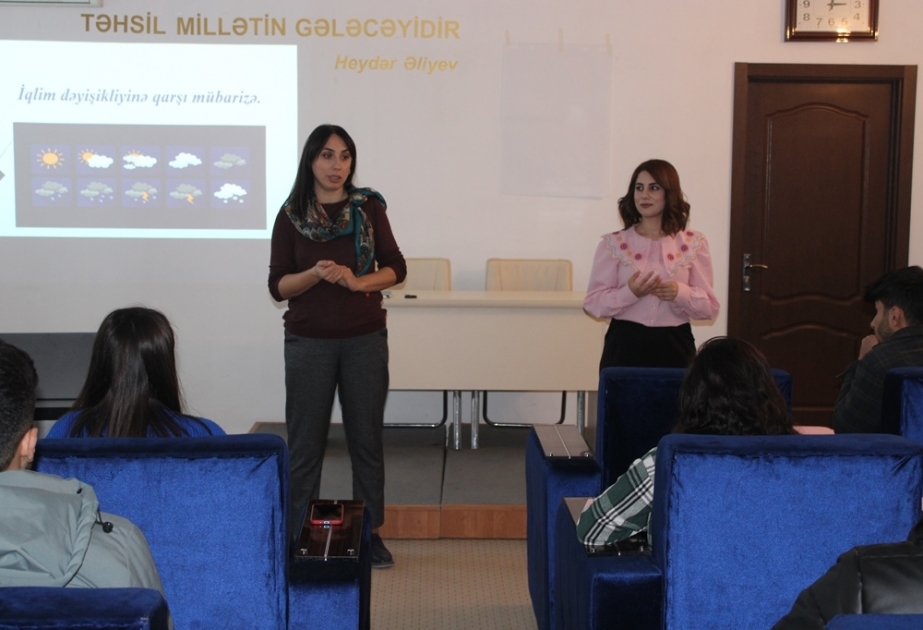 Mingəçevir Dövlət Universitetində iqlim dəyişikliklərinə qarşı mübarizə mövzusunda seminar keçirilib