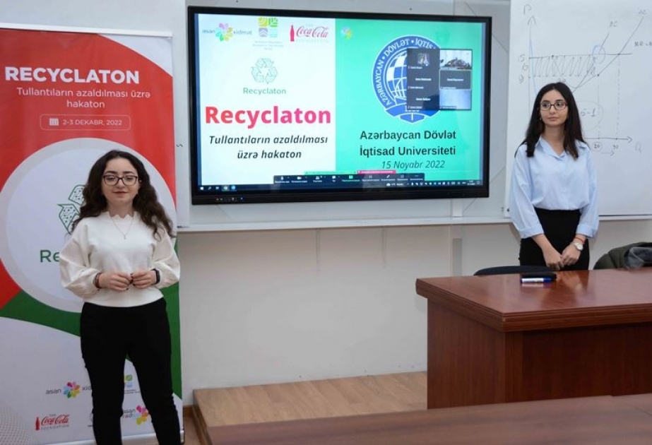 UNEC-in tələbələri “Recyclaton” hakatonu barədə məlumatlandırılıb
