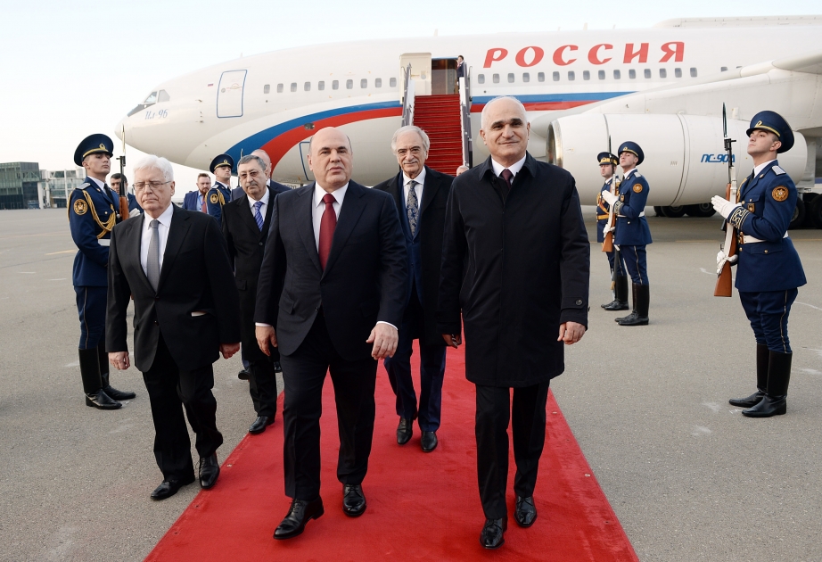 Russian PM arrives in Azerbaijan for visit
