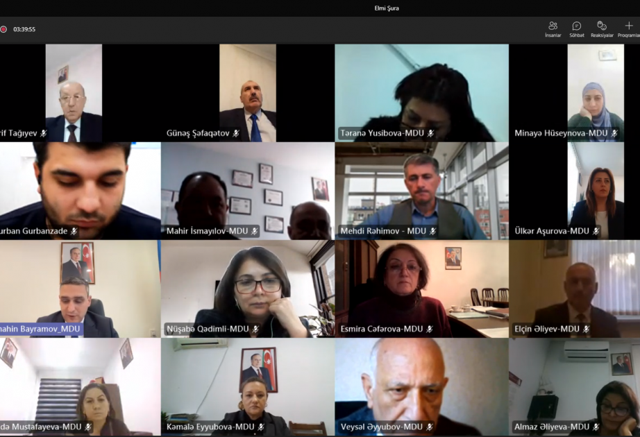 MDU-da Elmi Şuranın növbəti iclası keçirilib