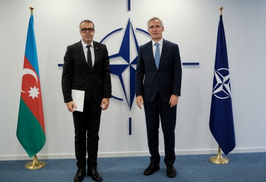 Head of Azerbaijan's delegation to NATO presents his credentials to Secretary General of Alliance