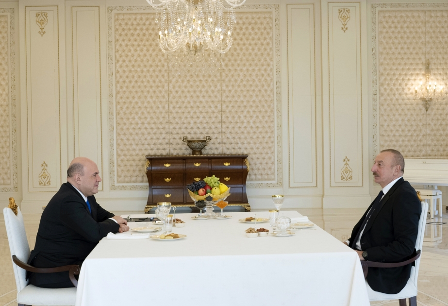 President Ilham Aliyev held one-on-one meeting with Prime Minister of Russia Mikhail Mishustin VIDEO