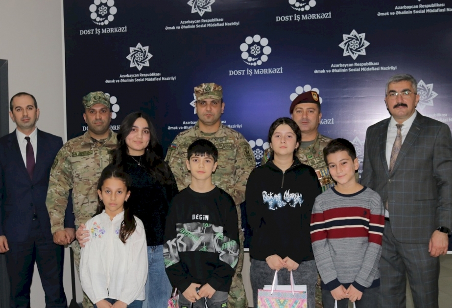 DOST İş Mərkəzində Vətən müharibəsi veteranlarının uşaqları ilə görüş olub
