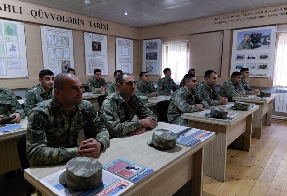 Socio-political training classes held in Azerbaijan Army