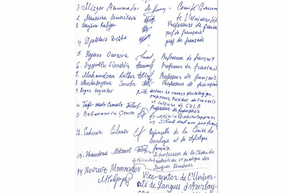 Azərbaycan frankofonları adından Fransa Senatına etiraz məktubu göndərilib