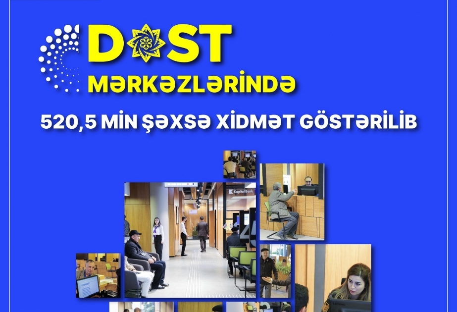 On ayda DOST mərkəzlərində 520,5 min şəxsə xidmət göstərilib