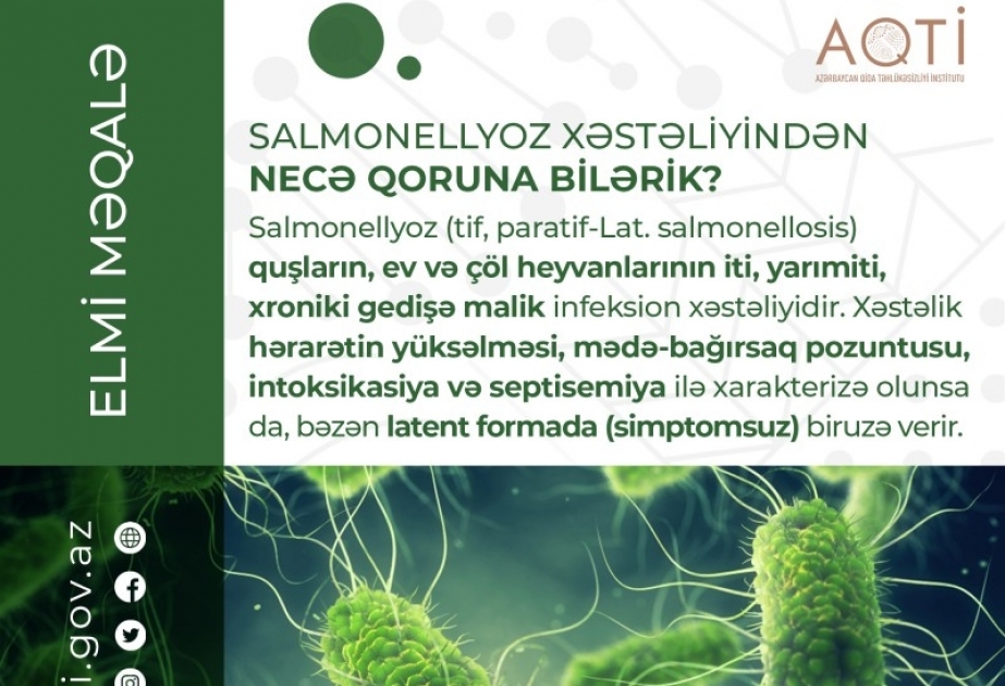 Salmonellyoz xəstəliyindən qorunmaq yolları