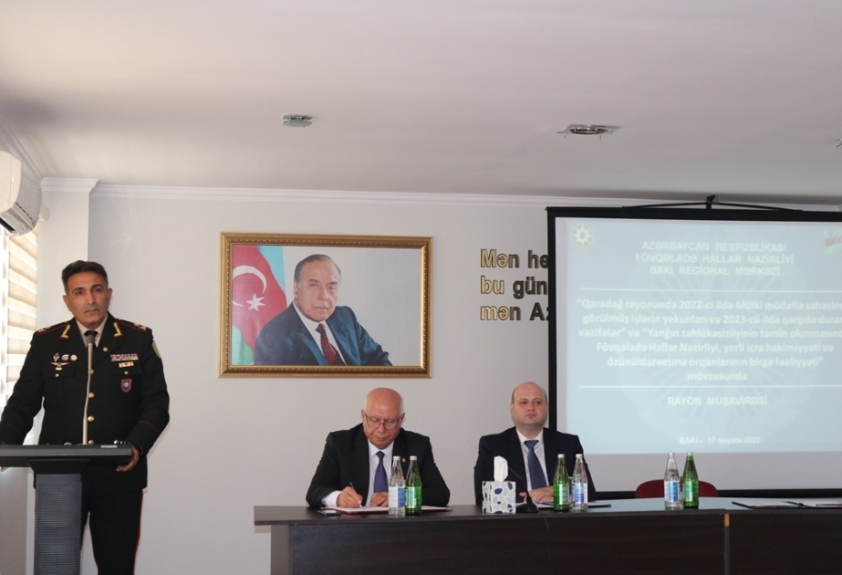 FHN-in Bakı Regional Mərkəzinin təşəbbüsü ilə Qaradağ Rayon İcra Hakimiyyətində müşavirə keçirilib