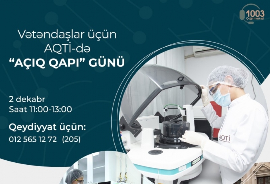 Qida Təhlükəsizliyi İnstitutunda “Açıq qapı” günü keçiriləcək