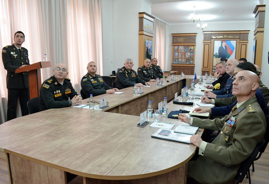 Ölkəmizdə səfərdə olan NATO-nun nümayəndə heyəti Milli Müdafiə Universitetini ziyarət edib