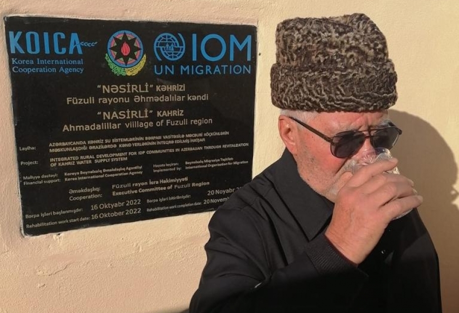 IOM Azerbaijan officially hands over renovated kahriz to local community in Fuzuli district