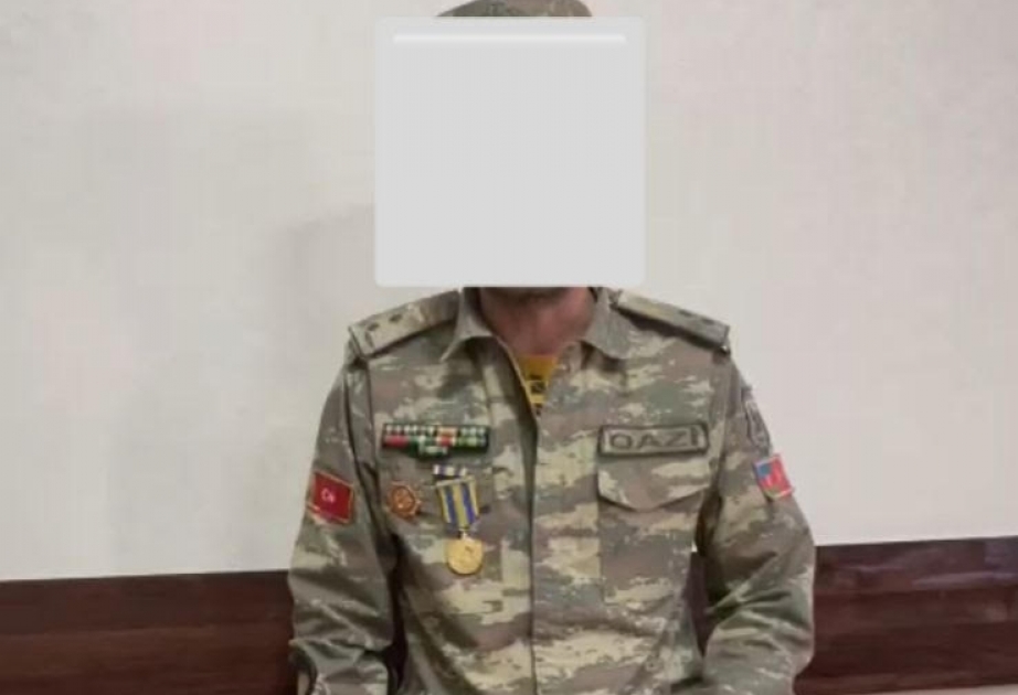 Hərbi qulluqçulara verilən orden və medalları qanunsuz əldə etməklə görüntü yaradan şəxs saxlanılıb
