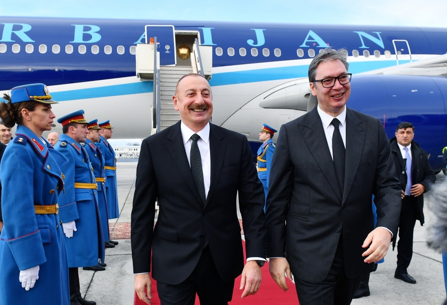 Le président azerbaïdjanais entame une visite officielle en Serbie VIDEO