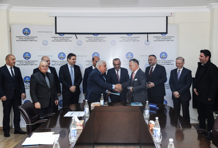 Yengicə su anbarının tikintisi ilə bağlı müqavilə imzalanıb