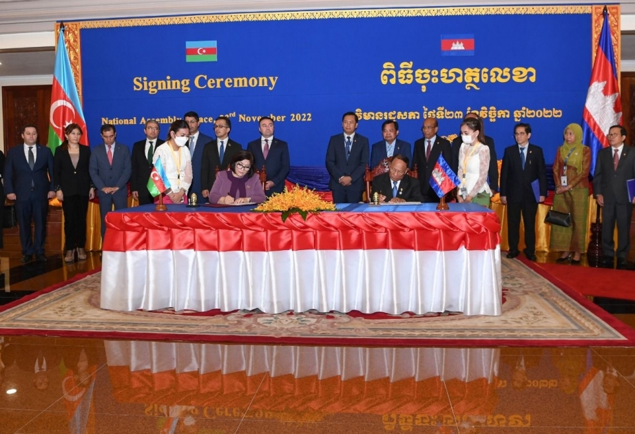 Los parlamentos de Azerbaiyán y Camboya firman un Memorándum de Entendimiento