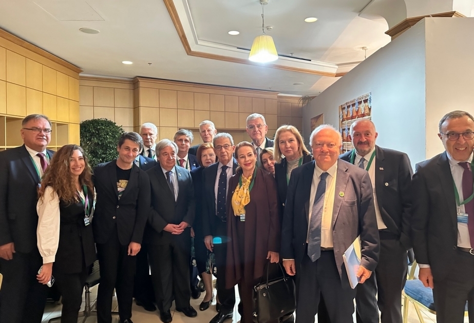 Members of Nizami Ganjavi International Center meet with UN Secretary General