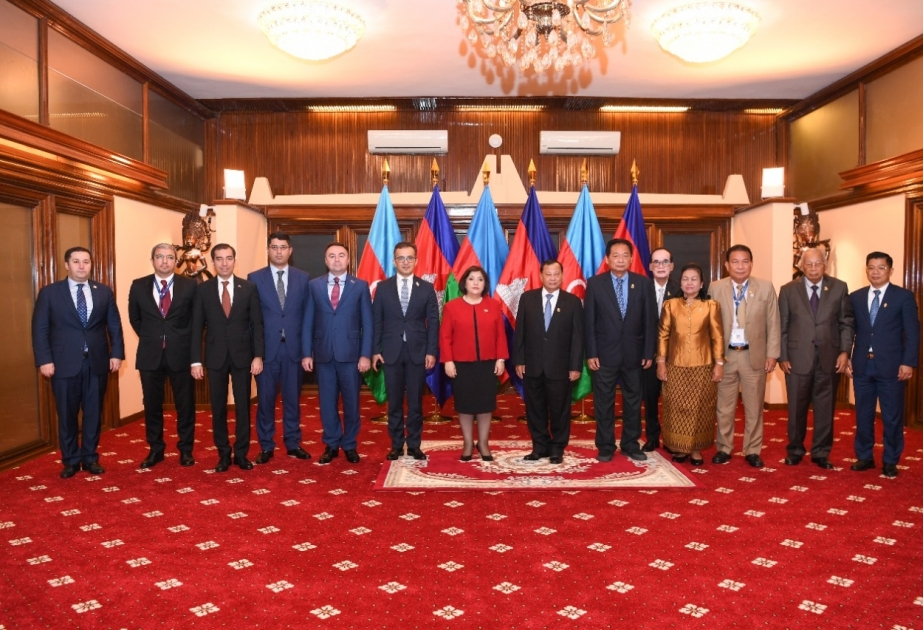 Milli Məclisin sədri Sahibə Qafarova Kamboca Krallığı Senatının sədri ilə görüşüb