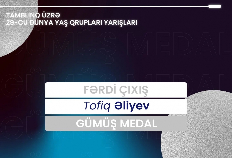 Azərbaycan gimnastı Tofiq Əliyev dünya yaş qrupları yarışlarında gümüş medal qazanıb