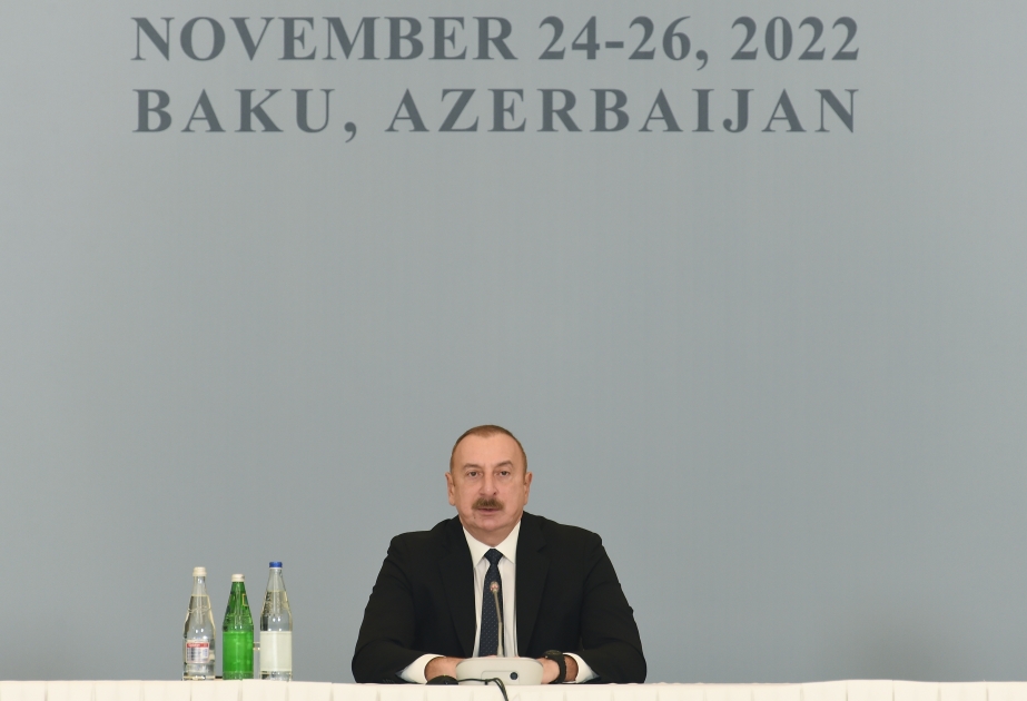 El Presidente: "La favorable situación geográfica de Azerbaiyán nos permite desempeñar un importante papel en la creación de vínculos"