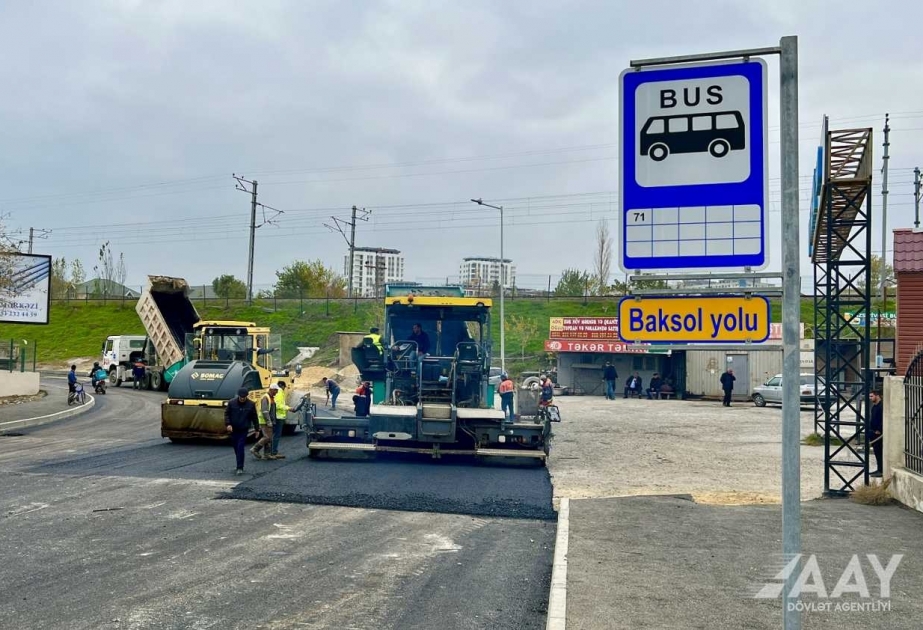 “Baksol yolu”nun 1100 metrlik hissəsində təmir işləri davam etdirilir VİDEO