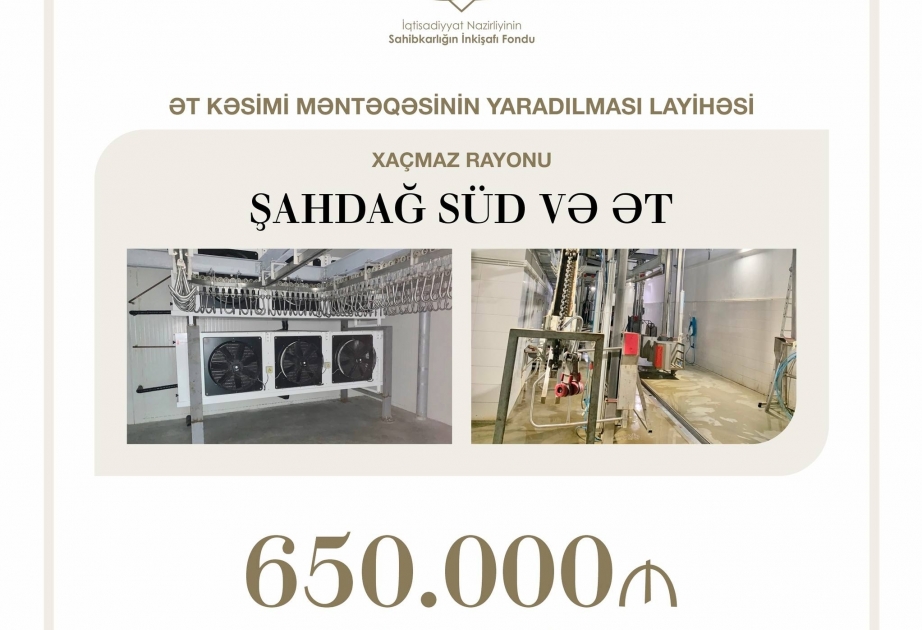 650,000 ₼ in concessional loan allocated for establishment of slaughterhouse