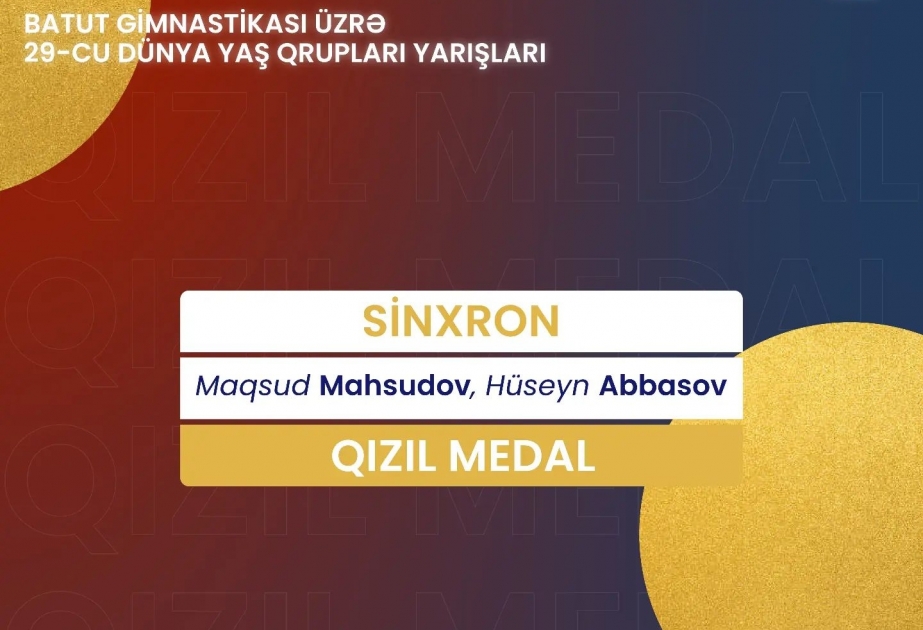 Azərbaycan gimnastları dünya yaş qrupları yarışlarında qızıl medal qazanıblar