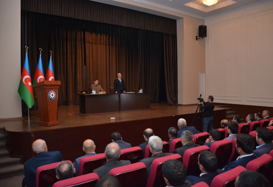 Şamaxıda keçirilən müşavirədə yanğın təhlükəsizliyi məsələləri müzakirə olunub