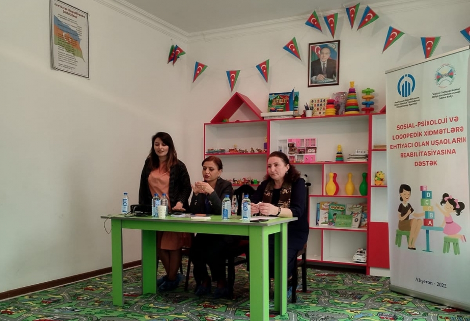 Sosial-psixoloji və loqopedik xidmətlərə ehtiyacı olan uşaqların valideynləri üçün maarifləndirmə tədbiri keçirilib