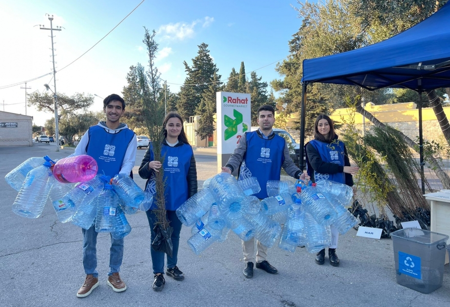 Mərdəkanda keçirilən “Bir ağac - min nəfəs” aksiyası zamanı 805 litr plastik tullantı təhvil götürülüb