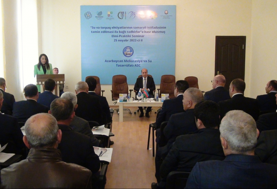 Saatlıda su və torpaq ehtiyatlarından səmərəli istifadəyə həsr olunan elmi-praktik seminar keçirilib VİDEO