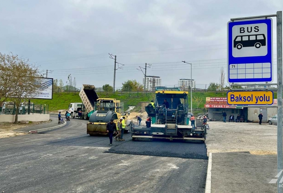 “Baksol yolu”nun 1100 metrlik hissəsində təmir işləri yekunlaşıb VİDEO