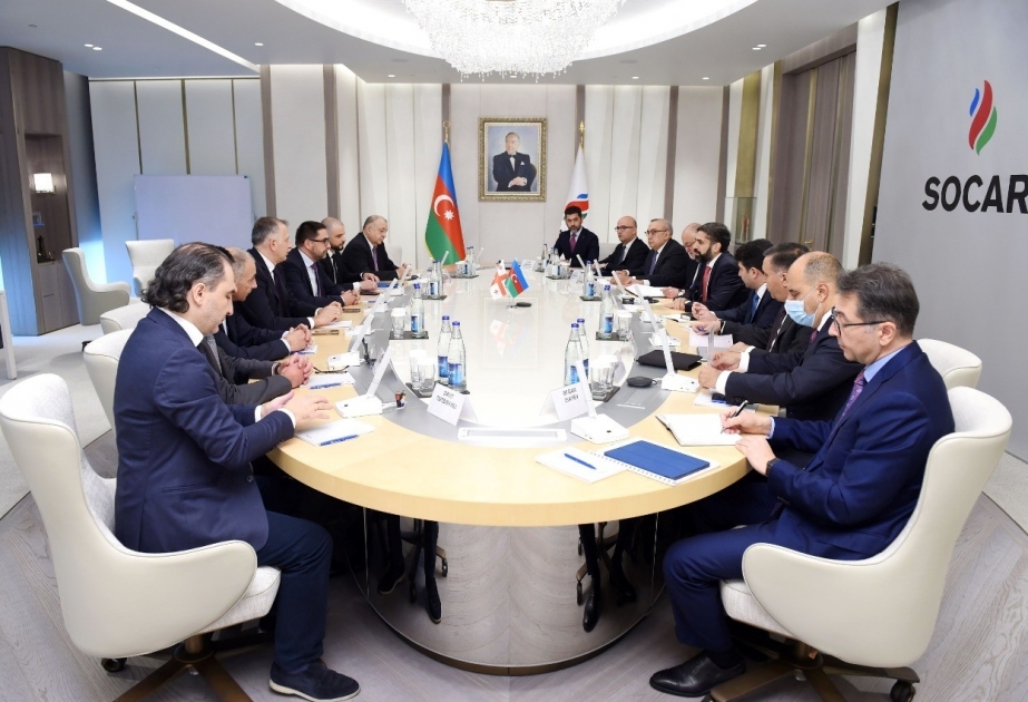 SOCAR-ın prezidenti Gürcüstanın Neft və Qaz Korporasiyasının baş direktoru ilə görüşüb