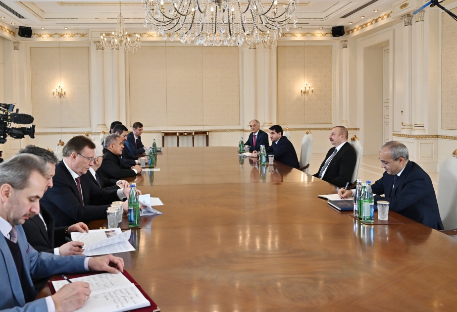El Jefe de Estado de Azerbaiyán recibió a una delegación encabezada por el Presidente de la República de Tataristán de Rusia   ACTUALIZADO  
