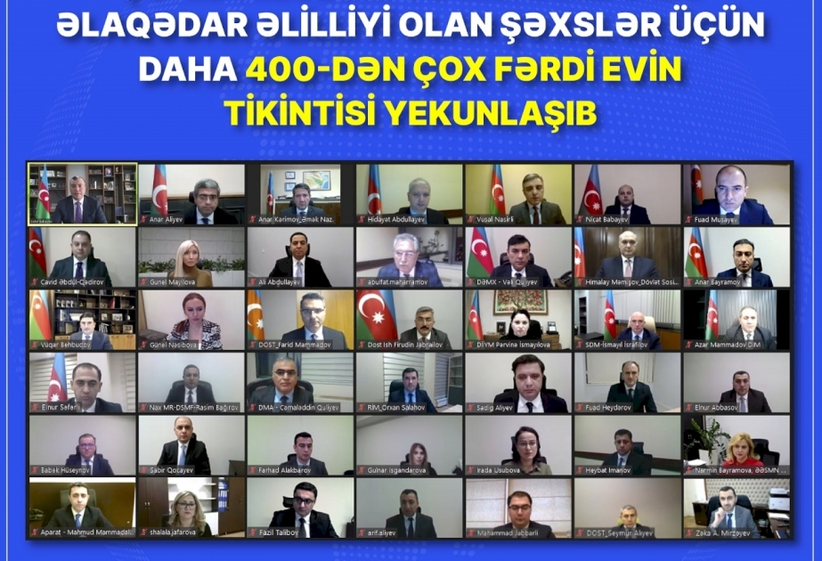 Şəhid ailələri və müharibə ilə əlaqədar əlilliyi olan şəxslər üçün daha 400-dən çox fərdi evin tikintisi yekunlaşıb