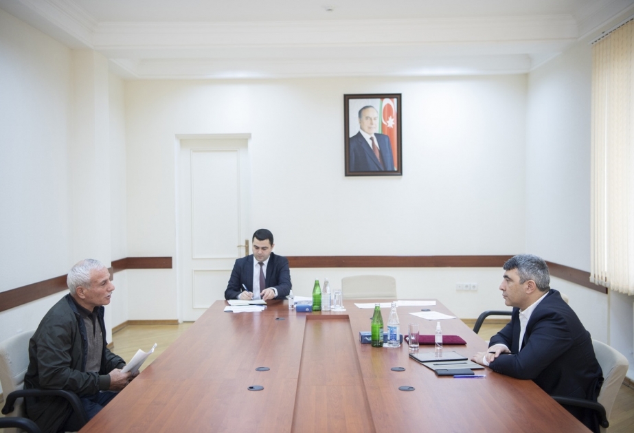 Kənd təsərrüfatı naziri İnam Kərimov Masallıda vətəndaşların müraciətlərini dinləyib