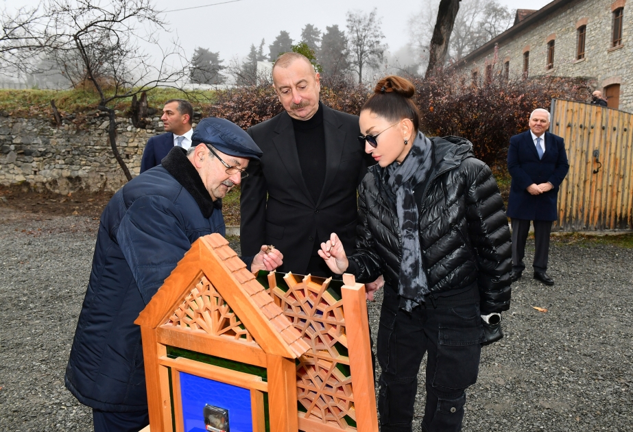 President Ilham Aliyev viewed repair and restoration work carried out in territory of “Yukhari Bash” National Historical-Architectural Reserve, Shaki VIDEO
