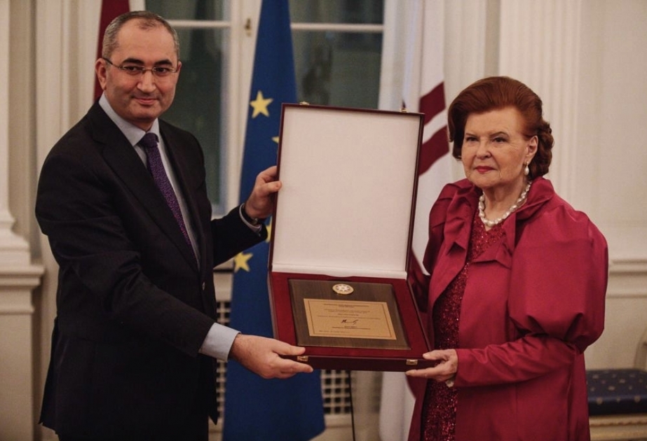 NGIC Co-Chair Vaira Vike-Freiberga presented with “Honorary Diploma of the President of the Republic of Azerbaijan”