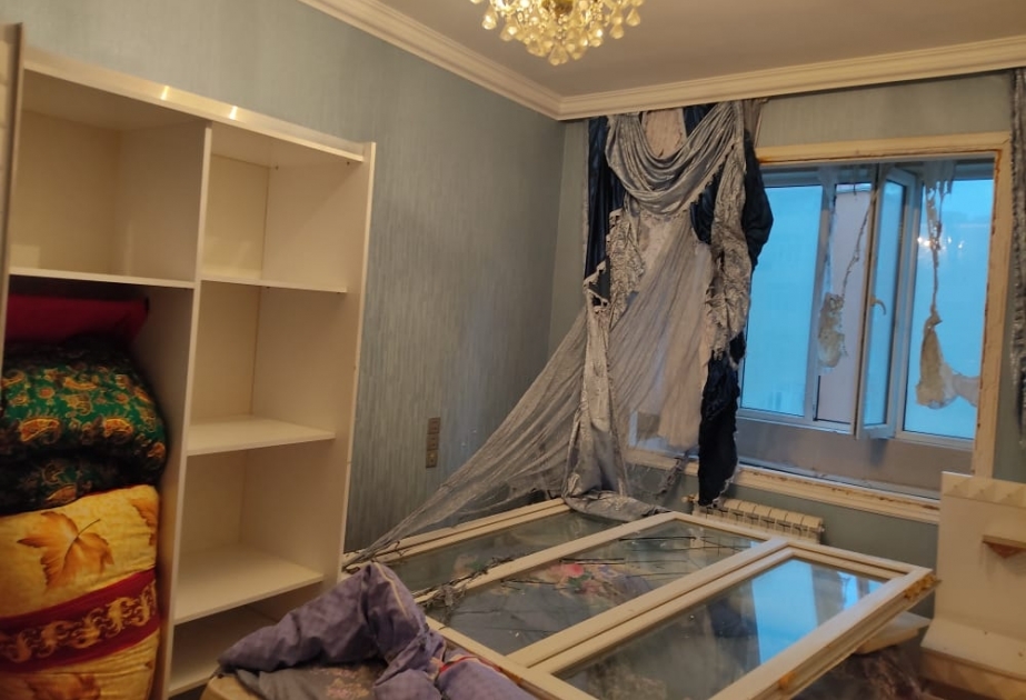 Masazırda çoxmərtəbəli binada partlayış olub