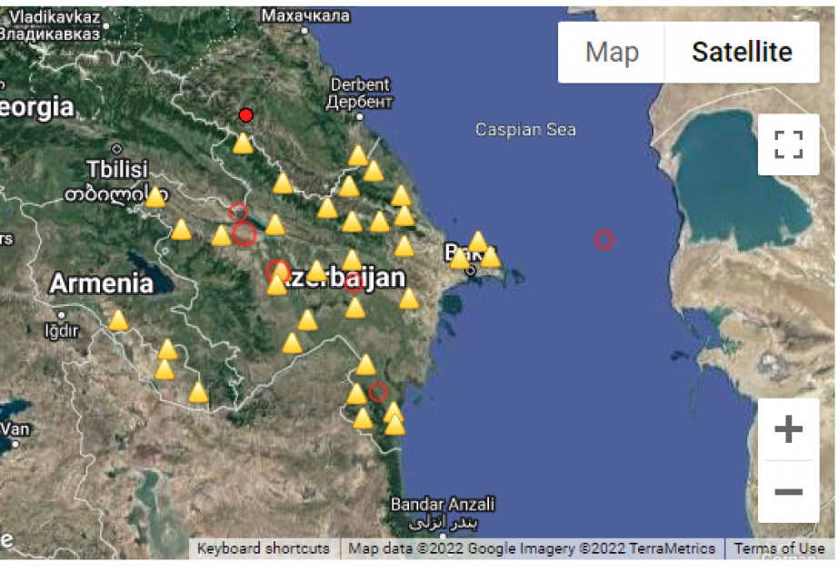 Землетрясение в Дагестане ощущалось в Азербайджане силой до 4-3 баллов
