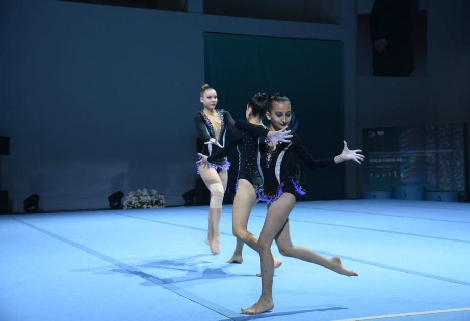 Birgə yarışlar: Bədii gimnastlar və akrobatlar xalça üzərinə çıxır