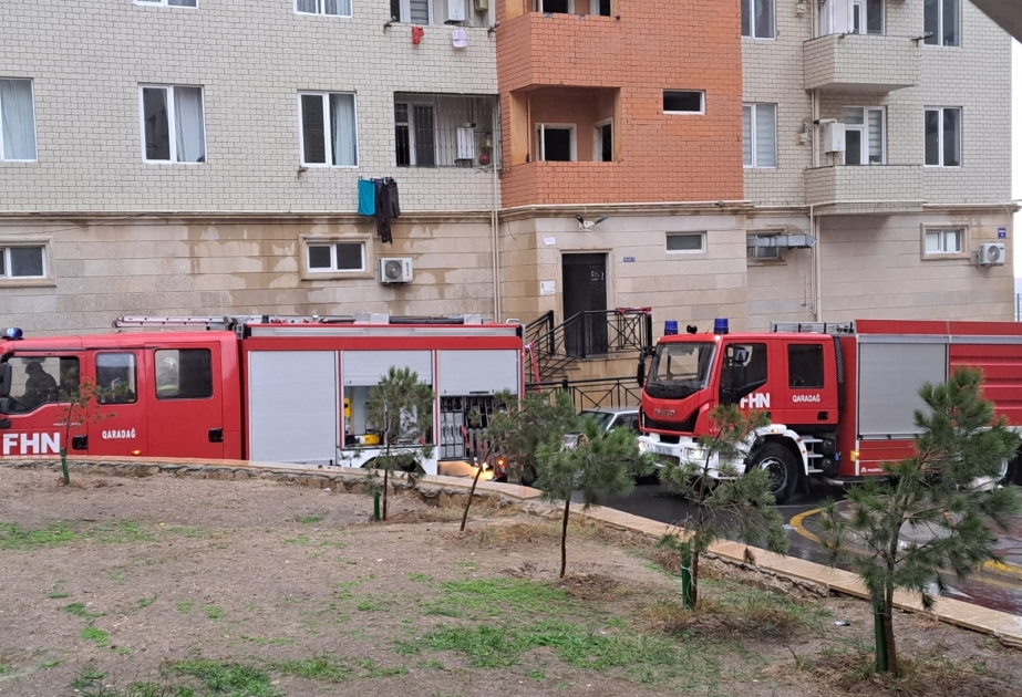 Qobuda yaşayış binasında yanğın: 50 nəfər təxliyə olunub
