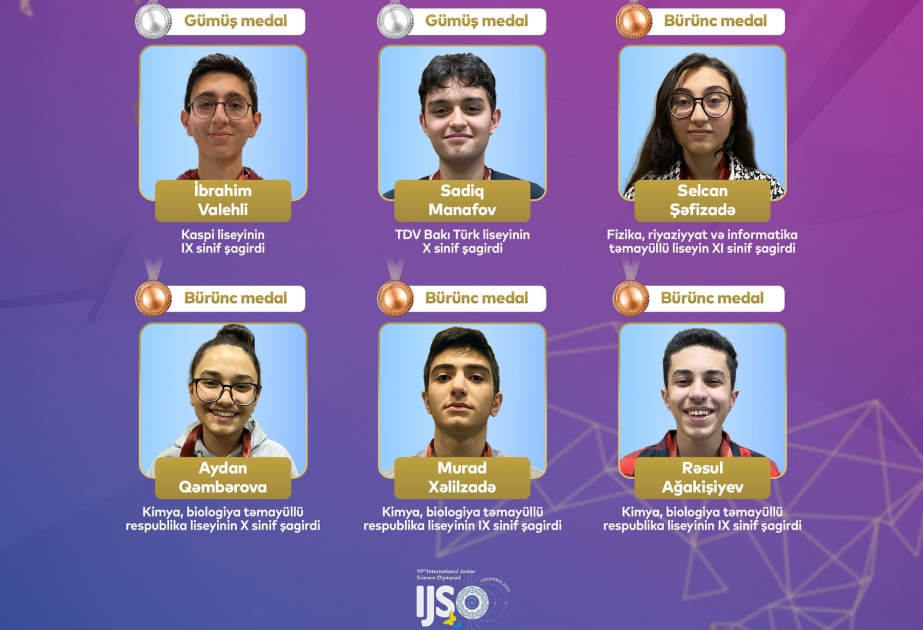 Azərbaycan məktəbliləri beynəlxalq elm olimpiadasında 6 medal qazanıblar